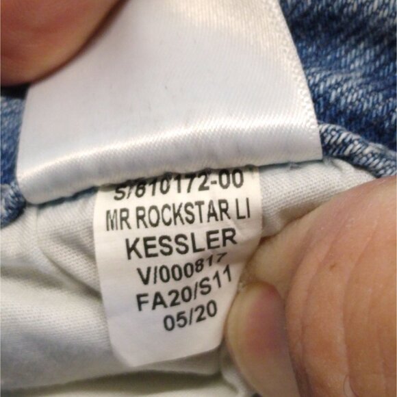 Old Navy Rockstar Mid Rise Super Skinny Jeans Size 8 Light Wash Distressed Denim - Picture 6 of 8